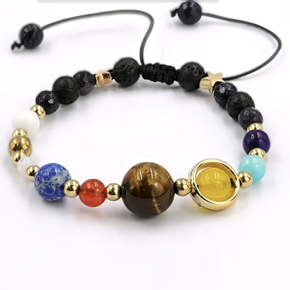 Solar System Bracelet Teacher Gifts Gift For Teen Natural Stone Chakra Bracelets